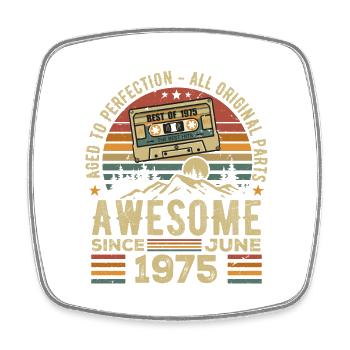 Juin 1975 Vintage Nées En Juin 1975 Anniversaire - Magnet carré - blanc - Devant