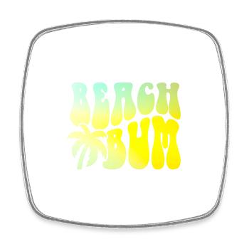 Beach Bum - Viereckiger Kühlschrankmagnet - Weiß - Vorne