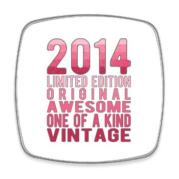 Edition limitée depuis 2014 Anniversaire Millésime 2014 - Magnet carré - blanc - Devant