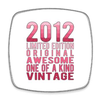 Limited Edition seit 2012 Geburtstag Vintage 2012 - Viereckiger Kühlschrankmagnet - Weiß - Vorne
