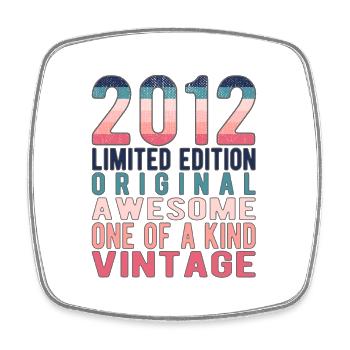Limited Edition seit 2012 Geburtstag Vintage 2012 - Viereckiger Kühlschrankmagnet - Weiß - Vorne