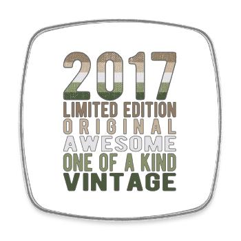 Edition limitée depuis 2017 Anniversaire Millésime 2017 - Magnet carré - blanc - Devant