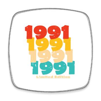 1991: Limitierte Auflage - 33. Jubiläum - Viereckiger Kühlschrankmagnet - Weiß - Vorne