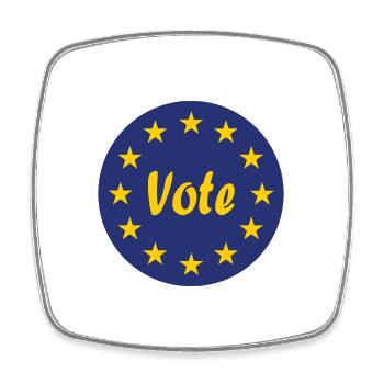 Die Europa Wahl - Viereckiger Kühlschrankmagnet - Weiß - Vorne