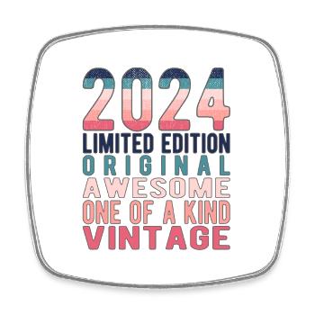 Edition limitée depuis 2024 Anniversaire Millésime 2024 - Magnet carré - blanc - Devant