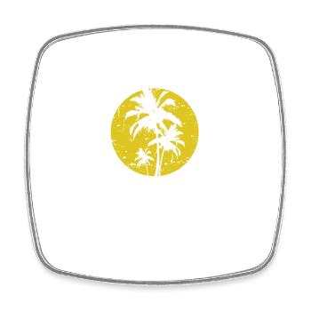 Be Happy Tree Palm Tree Holiday - Square fridge magnet - white - Front