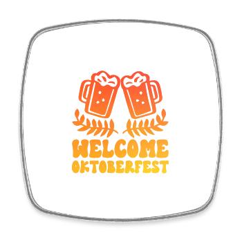 Welcom Fest Oktober Beer - Viereckiger Kühlschrankmagnet - Weiß - Vorne