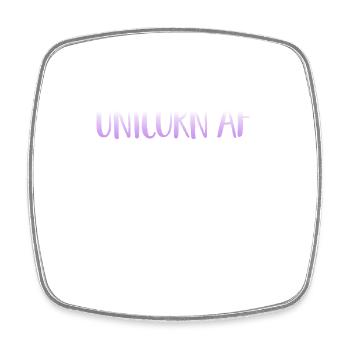 T-shirt Licorne AF - Licorne magique arc-en-ciel drôle - Magnet carré - blanc - Devant