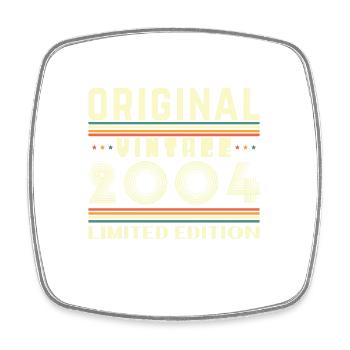 20 Jahre altes 2004 Vintage Retro Geburtstagsgeschenk - Viereckiger Kühlschrankmagnet - Weiß - Vorne