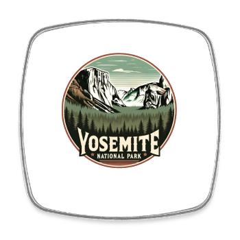 Boucle vintage du parc national de Yosemite - Magnet carré - blanc - Devant