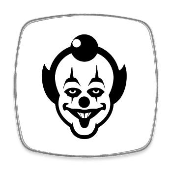 Clown - Square fridge magnet - white - Front