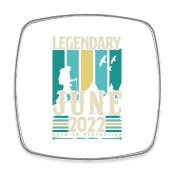 cadeau Anniversaire Juin 2022, Vintage juin 2022. - Magnet carré - blanc - Devant