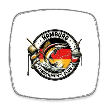 Hamburg Fishermen's Club Design - Square fridge magnet - white - Front