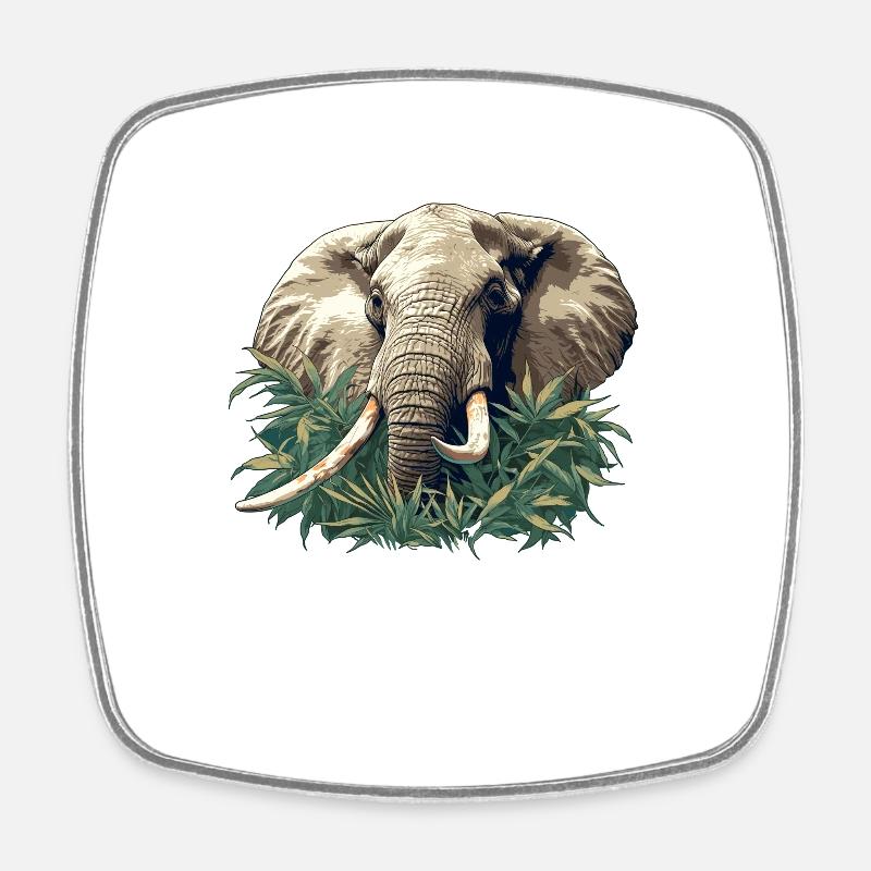 Éléphant Éléphant - Magnet carré - blanc