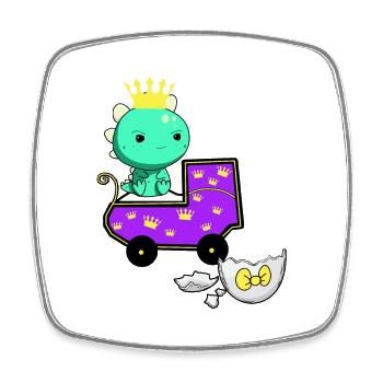 Bébé Dragon Dragon Grossesse Bébé Naissance - Magnet carré - blanc - Devant