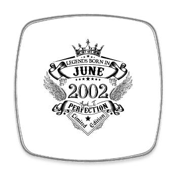 anniversaire Juin 2002 Juin anniversaire 2002 - Magnet carré - blanc - Devant