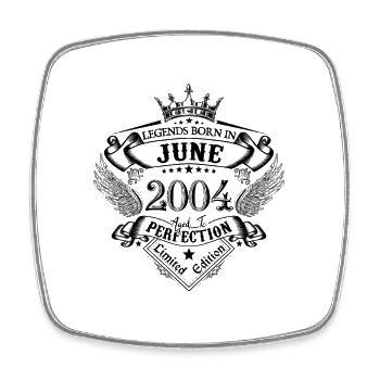 birthday June 2004 June anniversary 2004 - Square fridge magnet - white - Front