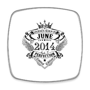 anniversaire Juin 2014 Juin anniversaire 2014 - Magnet carré - blanc - Devant
