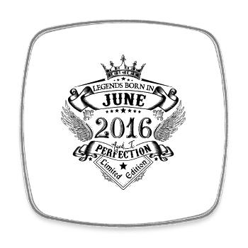 birthday June 2016 June anniversary 2016 - Square fridge magnet - white - Front