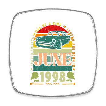 June 1998 birthday gift. June 1998 June 1998 - Square fridge magnet - white - Front