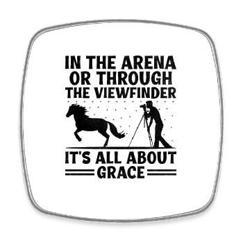Horse Photography Horseback Riding Horses Hobby Ph - Square fridge magnet - white - Front