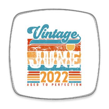 Juin 2022, Cadeau Anniversaire Vintage juin 2022. - Magnet carré - blanc - Devant
