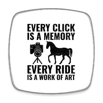 Horse Photography Horseback Riding Horses Hobby Ph - Square fridge magnet - white - Front