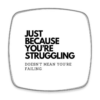 Dicton motivant pour les autres êtres humains - Magnet carré - blanc - Devant