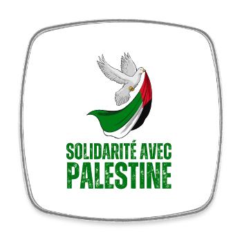 Solidarité avec Gaza Palestine - Magnet carré - blanc - Devant