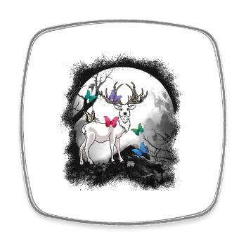Deer Deer Nature Forest Forest Dweller Deer Insect - Square fridge magnet - white - Front
