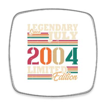 Vintage 2004 Juillet Cadeau Anniversaire Rétro - Magnet carré - blanc - Devant