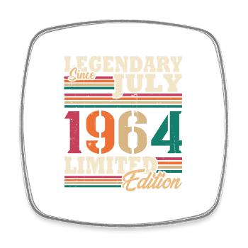 Vintage 1964 Juillet Cadeau Anniversaire Rétro - Magnet carré - blanc - Devant