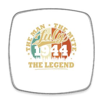 Vintage Juillet 1944 Cadeau Anniversaire 80 Ans - Magnet carré - blanc - Devant