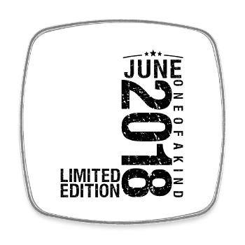 Anniversaire Juin 2018 Juin né en Juin 2018 - Magnet carré - blanc - Devant