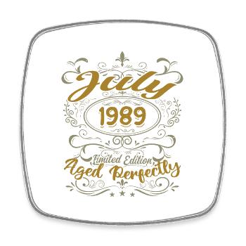 Juli 1989 Geburtstag Juli 1989 Geschenk 1989 - Viereckiger Kühlschrankmagnet - Weiß - Vorne