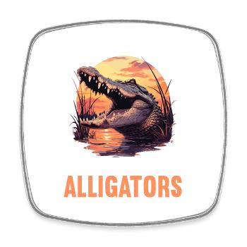 Alligatoren Alligator - Viereckiger Kühlschrankmagnet - Weiß - Vorne