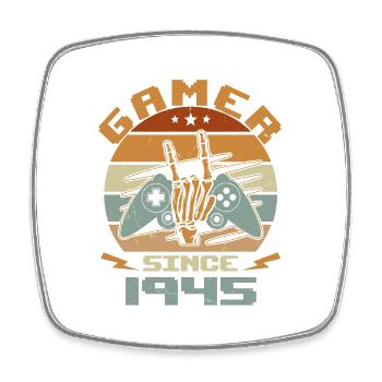 Gamer Since 1945 - Gaming Birthday Gift 1945 - Square fridge magnet - white - Front