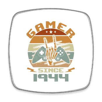 Gamer Since 1944 - Gaming Birthday Gift 1944 - Square fridge magnet - white - Front