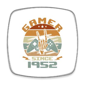 Gamer Since 1952 - Gaming Birthday Gift 1952 - Square fridge magnet - white - Front
