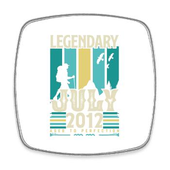 cadeau Anniversaire Juillet 2012, Vintage juillet. - Magnet carré - blanc - Devant