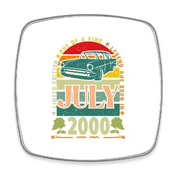 July 2000 birthday gift. July 2000. - Square fridge magnet - white - Front