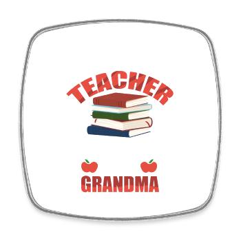 Loving Retired Teacher Full Time Grandma Mother's - Viereckiger Kühlschrankmagnet - Weiß - Vorne