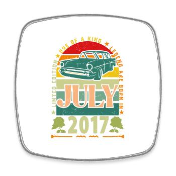 July 2017 birthday gift. July 2017. - Square fridge magnet - white - Front