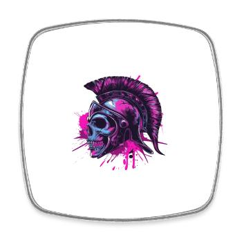 Spartan Skull Helmet Spartan - Square fridge magnet - white - Front