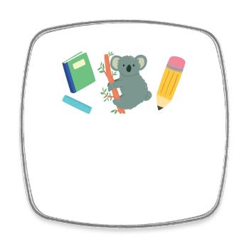 Koalafied Teacher Proud School Teacher Koala cute - Viereckiger Kühlschrankmagnet - Weiß - Vorne