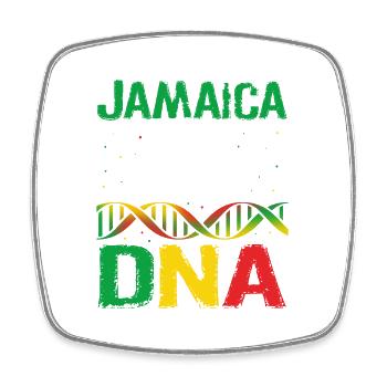 Jamaican Heritage Flag Jamaica It's In My DNA - Viereckiger Kühlschrankmagnet - Weiß - Vorne