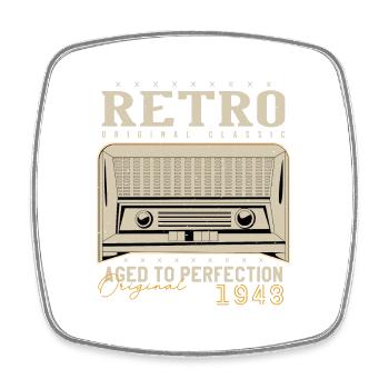 Retro 1948 Birthday Gift 1948 Vintage 1948 - Square fridge magnet - white - Front