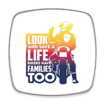 Motorrad Cross Bergurlaub Sommer Mount Trip - Viereckiger Kühlschrankmagnet - Weiß - Vorne
