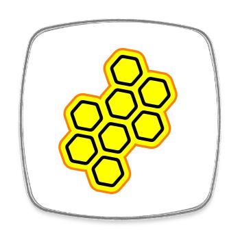 Beekeeper symbol - Square fridge magnet - white - Front