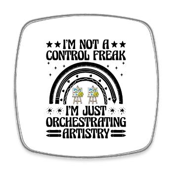 Art Teacher School Teacher Funny Art Teachers Scho - Square fridge magnet - white - Front